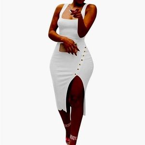 Sexy Solid Sleeveless Strap Dress